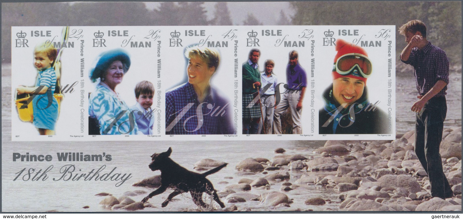 Großbritannien - Isle Of Man: 2000. IMPERFORATE Souvenir Sheet "18th Birthday Of Prince William Of E - Isle Of Man