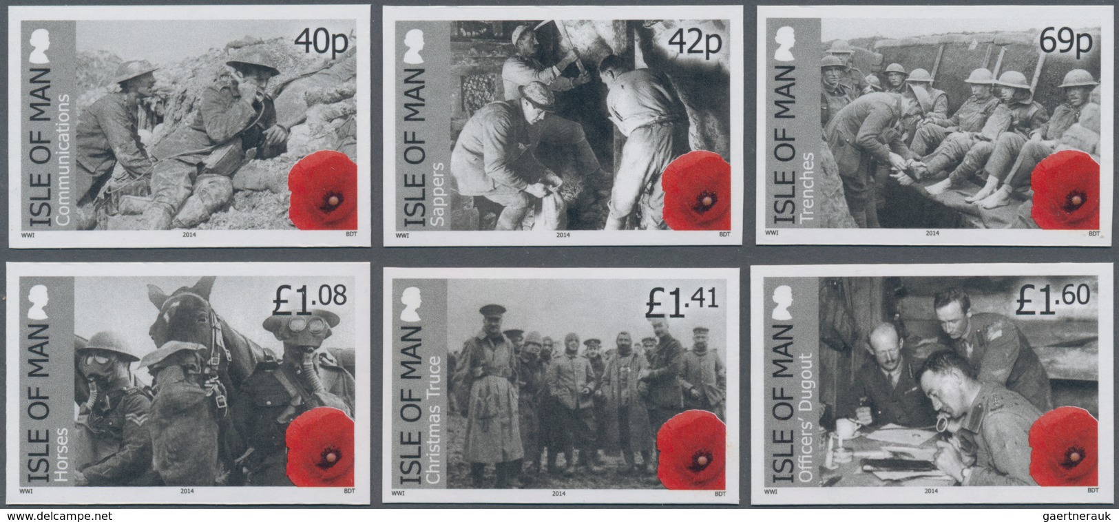 Großbritannien - Isle Of Man: 2014. Complete Set "100th Anniversary Of The Outbreak Of The First Wor - Isola Di Man