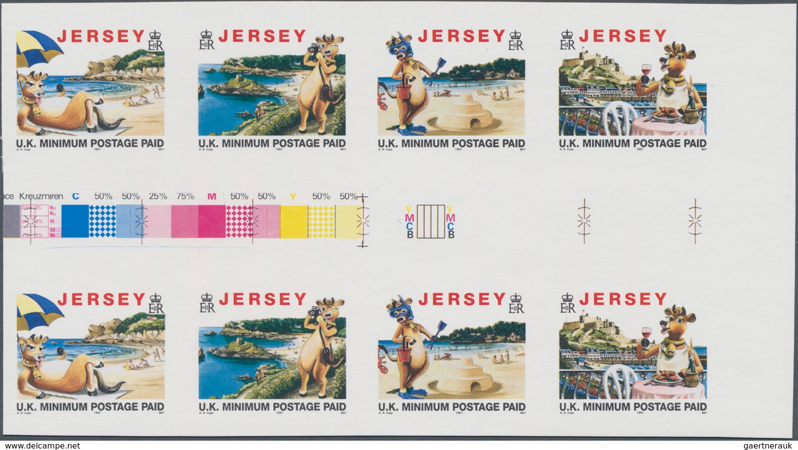 Großbritannien - Jersey: 1997, Self-adhesive Definitive Issue 'Tourism (1997)' Complete Set Of Four - Jersey