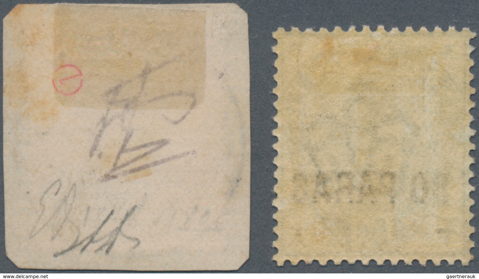 Britische Post In Der Türkei: 1885/1893: 80 PARAS On QV 5d. Green, Mounted Mint, Fine, And 1893 40 P - Other & Unclassified