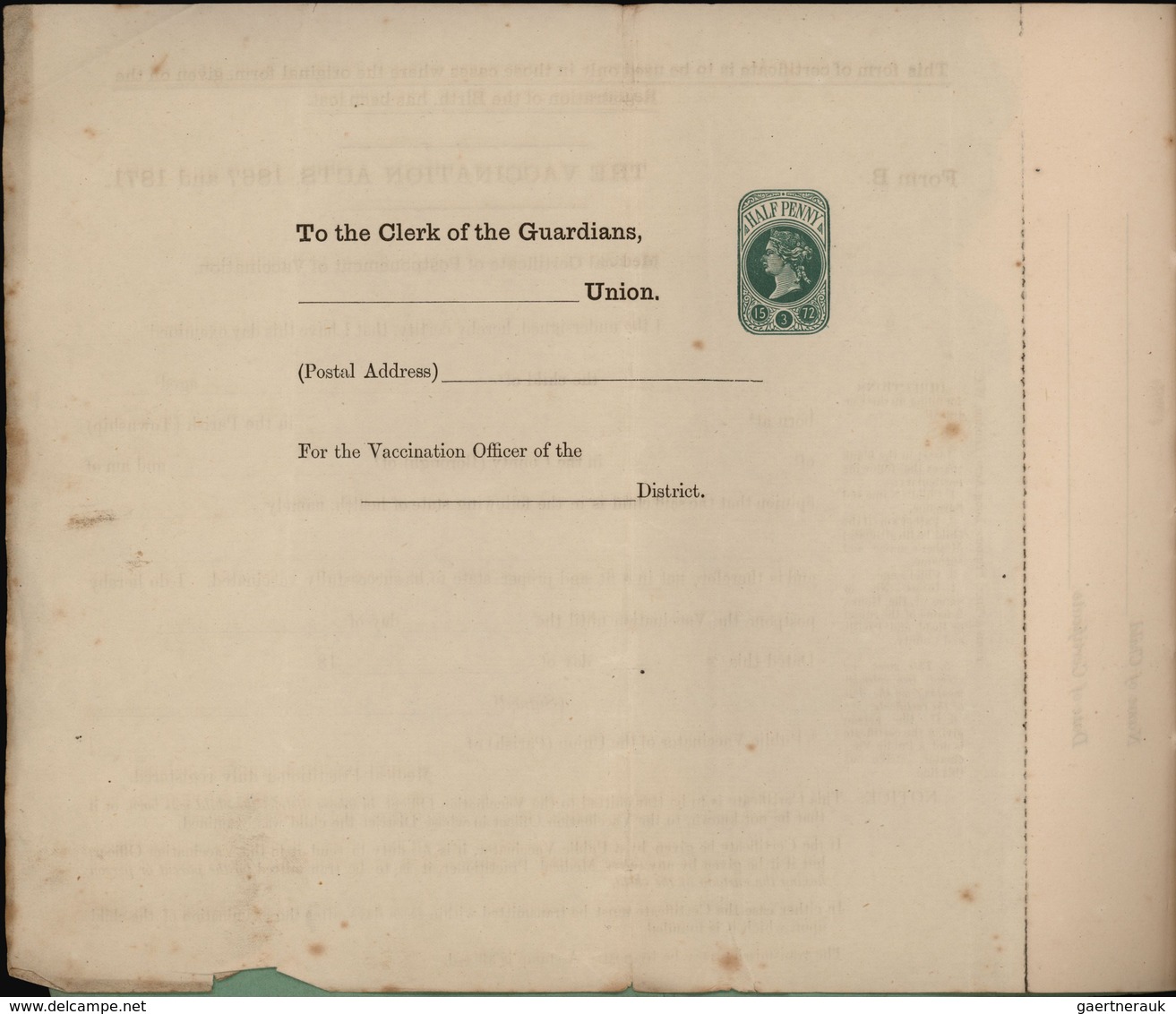 Großbritannien - Ganzsachen: 1872, Official Booklet With Two Preprinted Postal Stationery Sheets QV - 1840 Mulready-Umschläge