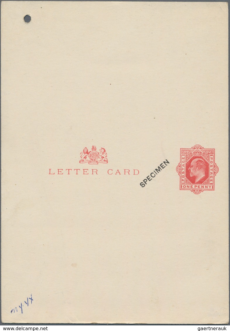 Großbritannien - Ganzsachen: 1902, Proof With Colour Trial In Scarlet, Not Listed As Colour In Huggi - 1840 Mulready Envelopes & Lettersheets