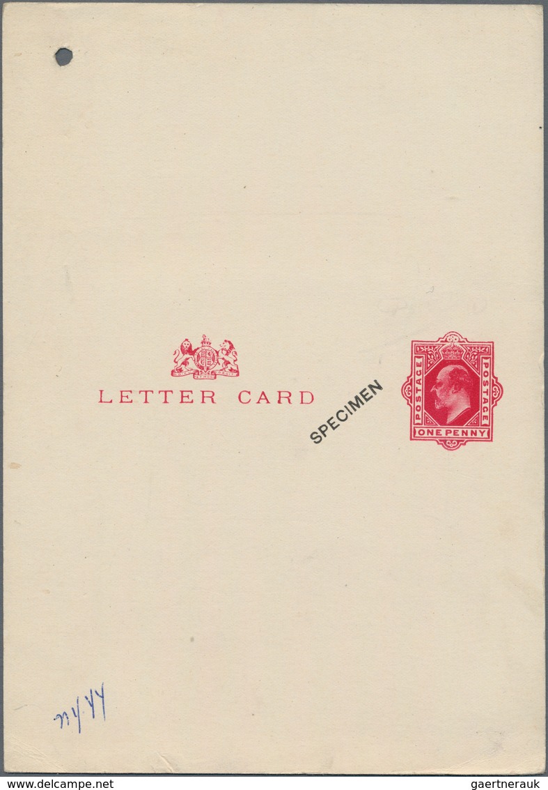 Großbritannien - Ganzsachen: 1902, Proof With Colour Trial In Carmine, See Huggins` Note P. 132, Wit - 1840 Mulready Envelopes & Lettersheets