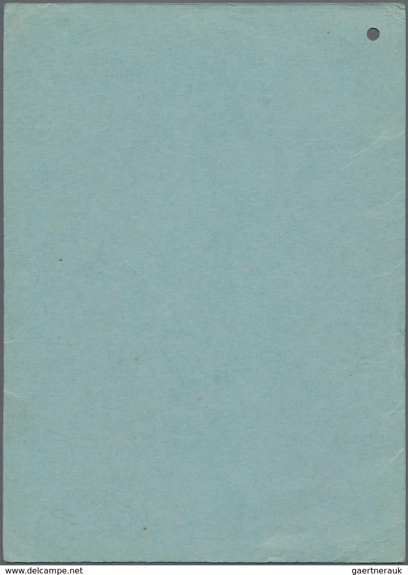 Großbritannien - Ganzsachen: 1902, Proof With Colour Trial In Carmine On Blue Paper, See Huggins`not - 1840 Mulready Envelopes & Lettersheets