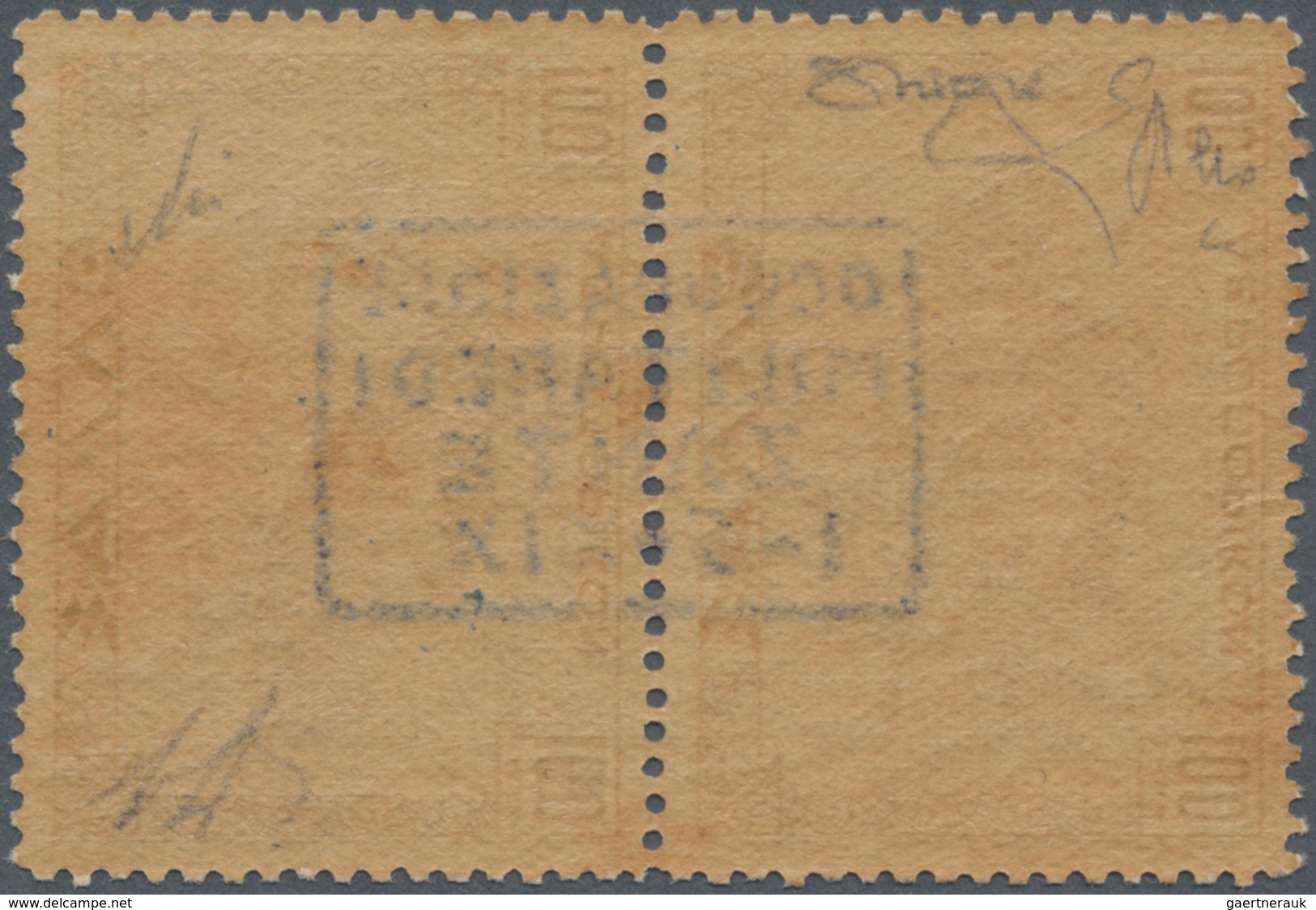 Ionische Inseln - Lokalausgaben: Zakynthos: 1941, Airmails 10dr.+10dr. Brown Vertical Pair With Viol - Ionische Inseln