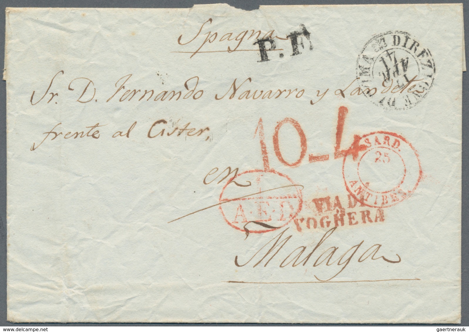 Italien - Vorphilatelie: 1841, Official Folded Entire (outer Part, Unclear Department) Used From Rom - 1. ...-1850 Vorphilatelie