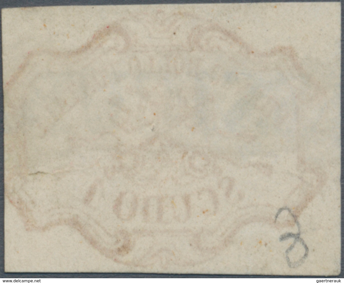 Italien - Altitalienische Staaten: Kirchenstaat: 1852, 1 Sc Rose-carmine Cancelled With One-liner "A - Kirchenstaaten