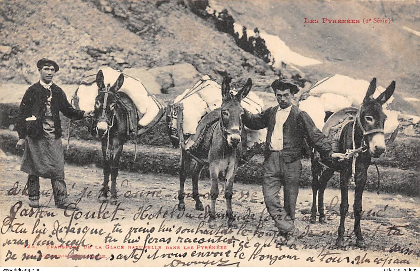 Non Localisé          65        Porteurs De Glace Naturelle Dans Les Pyrénées. änes   (voir Scan) - Other & Unclassified