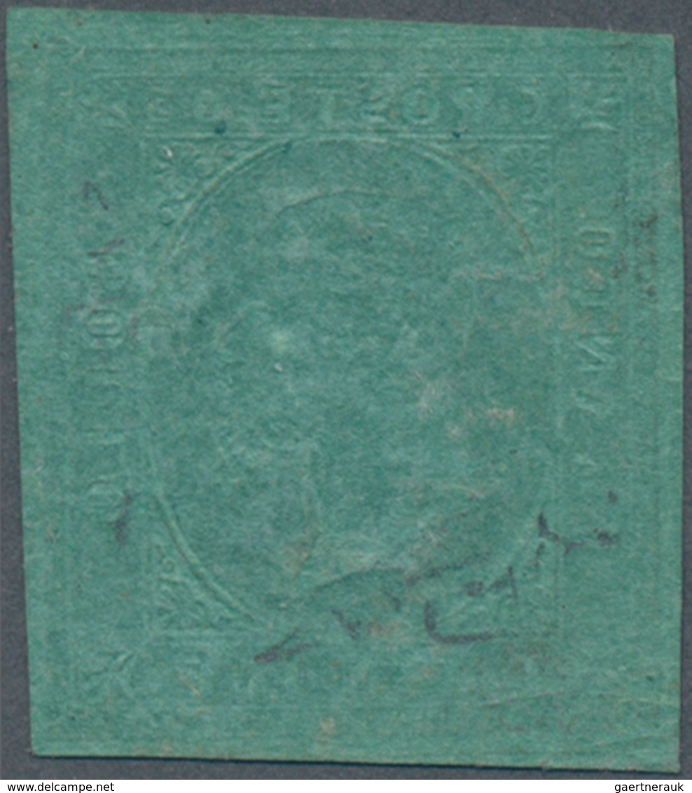 Italien - Altitalienische Staaten: Sardinien: 1853, 5 C Blue-green Unused With Original Gum, The Sta - Sardinien