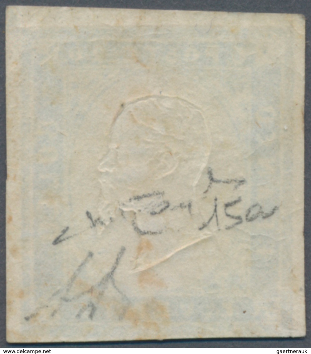 Italien - Altitalienische Staaten: Sardinien: 1855, 20 C Milk-blue Unused With Original Gum, The Sta - Sardinia