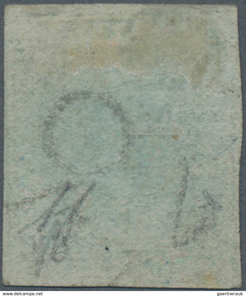 Italien - Altitalienische Staaten: Toscana: 1851, 4 Cr Green On Grey Paper, Mint With A Small Part O - Tuscany