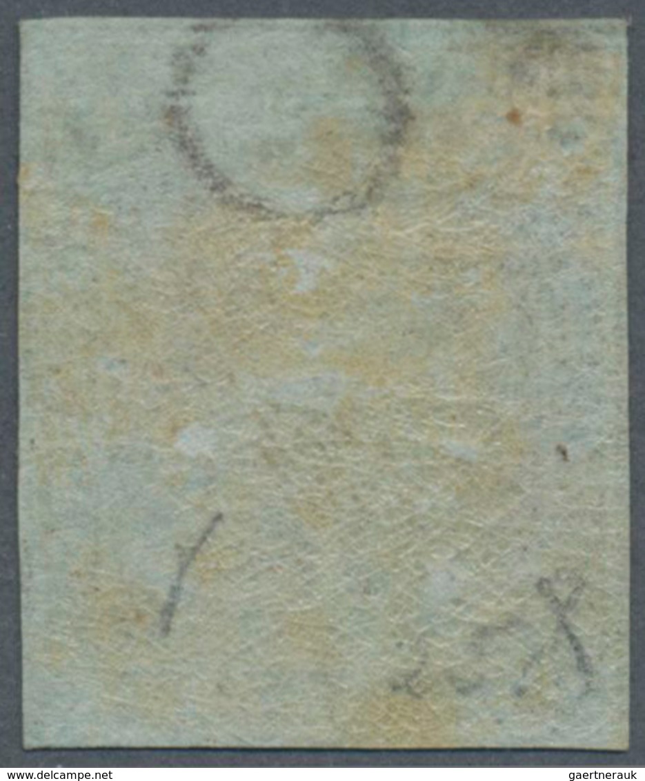 Italien - Altitalienische Staaten: Toscana: 1851, 9 Cr Violet-brown On Blue Paper Mint With Original - Tuscany