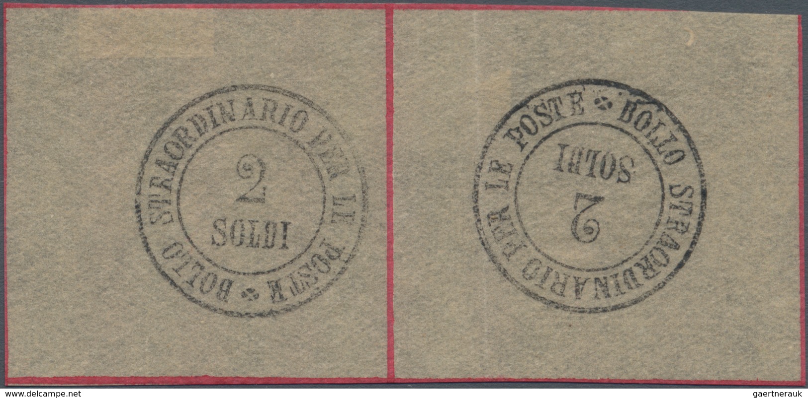 Italien - Altitalienische Staaten: Toscana - Zeitungsstempel: 1854 Newspaper Tax Stamp 2s. Black As - Toskana