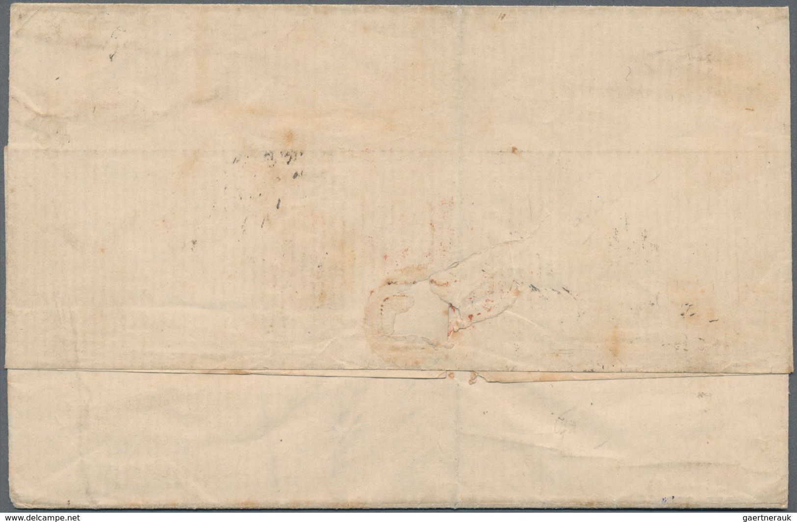 Italien: 1862, 40 C Carmine Mixed Franking With 2 Items SARDINIA 80 C Brown-orange Tied By Circle Ca - Marcophilia