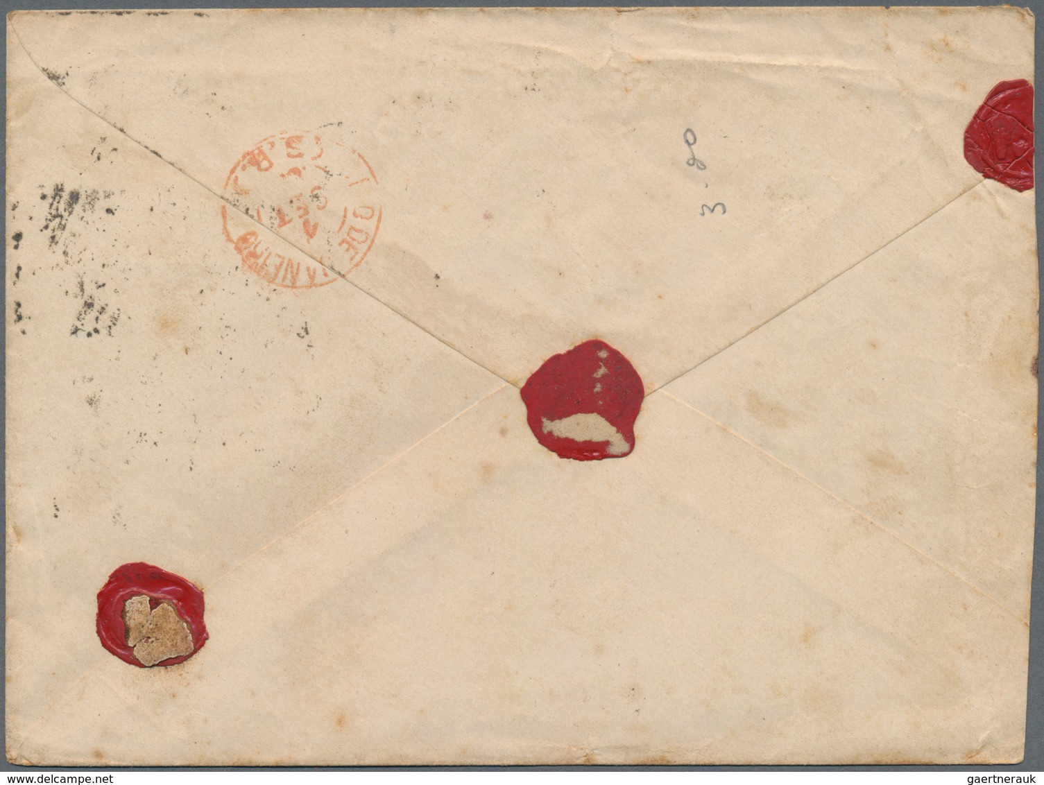Italien: 1881. 40 C Carmine Red De La Rue, Turin Printing, Two Singles In TWO KINGS MIXED FRANKING T - Marcophilia