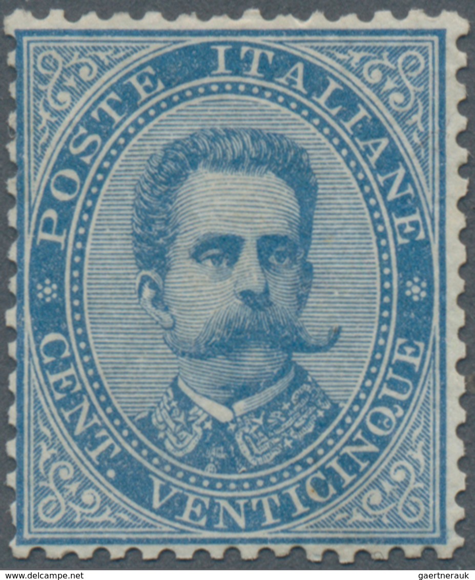 Italien: 1879, 25 C Blue Umberto Mint Never Hinged, The Stamp Is Well Perforated And Colourfresh, Si - Marcophilia