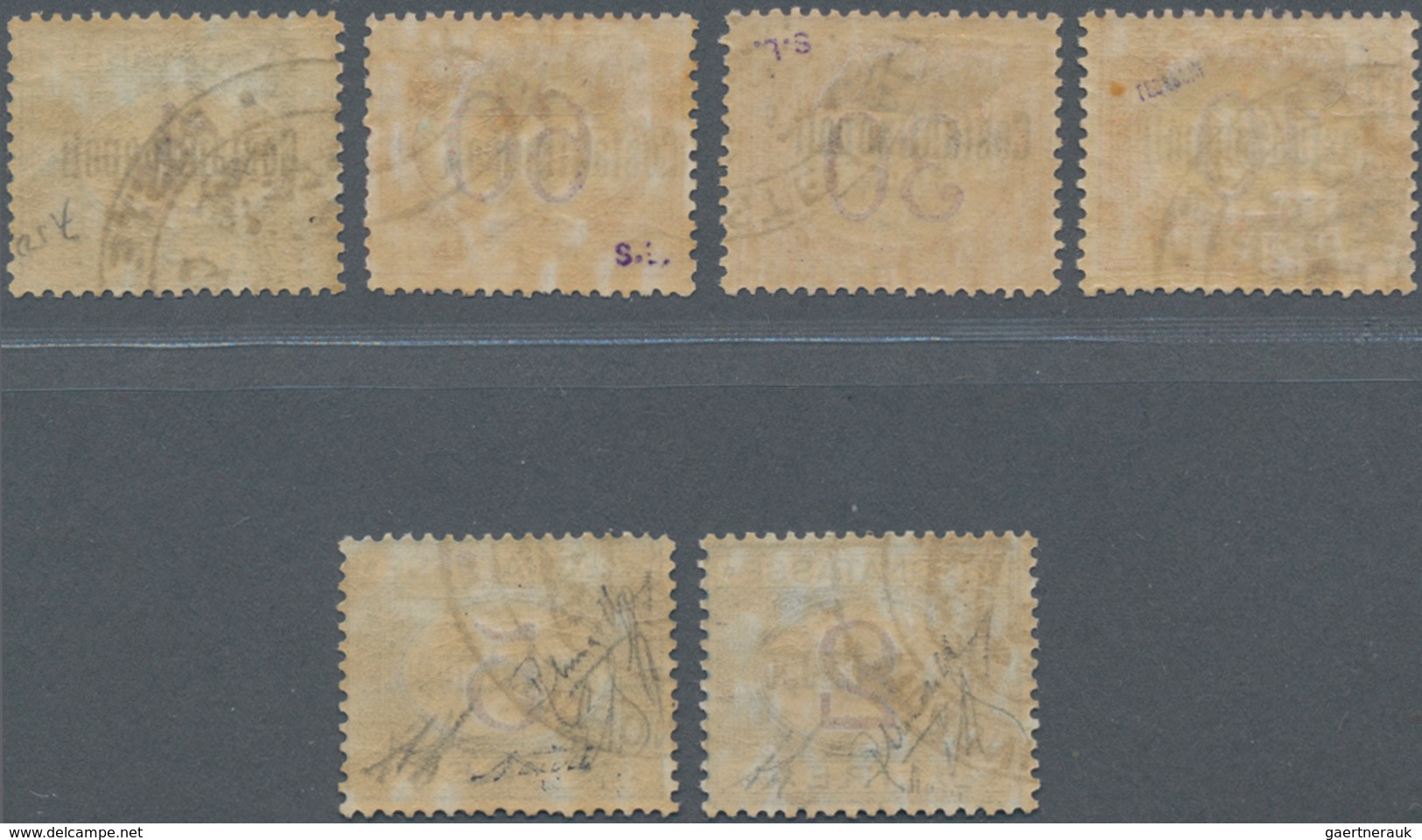 Italienische Post In Der Levante - Portomarken: 1922 Complete Set Of The Postage Due Stamps For The - Emisiones Generales