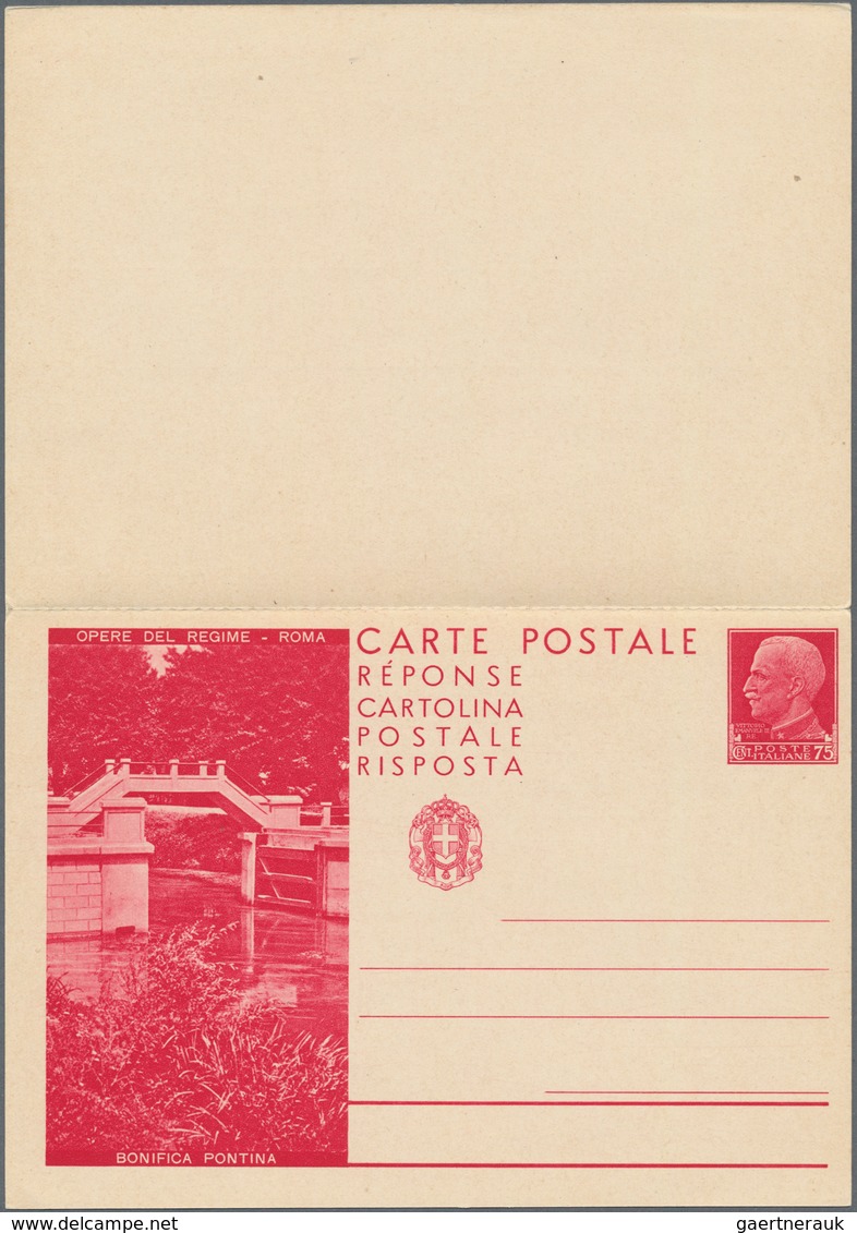 Italien - Ganzsachen: 1932: "Opere Del Regime - Roma", 75 C + 75 C Red Postal Stationery Double Card - Ganzsachen