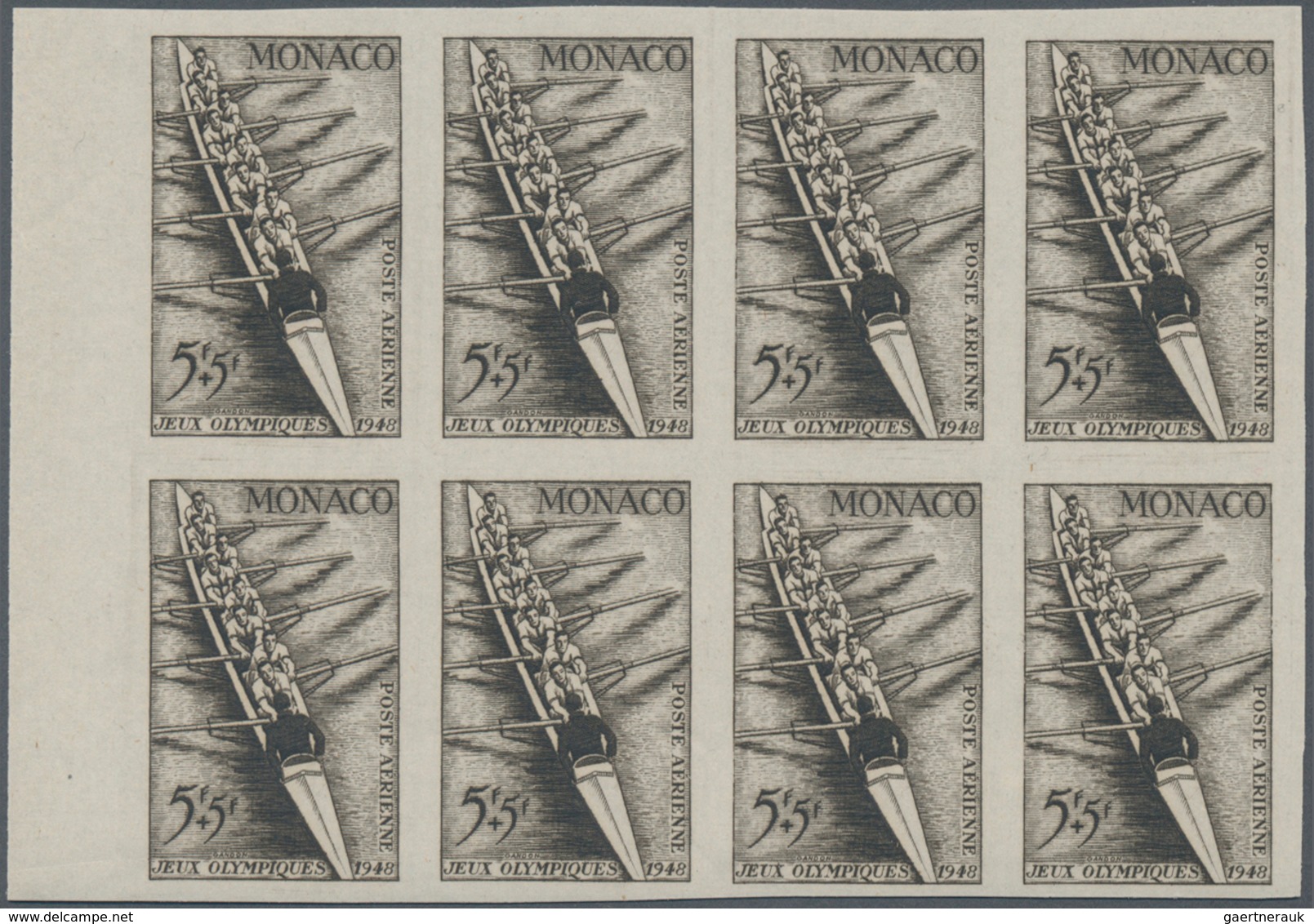 Monaco: 1942, Summer Olympics London Airmail Issue Complete Set Of Four (rowing, Skiing, Tennis And - Unused Stamps