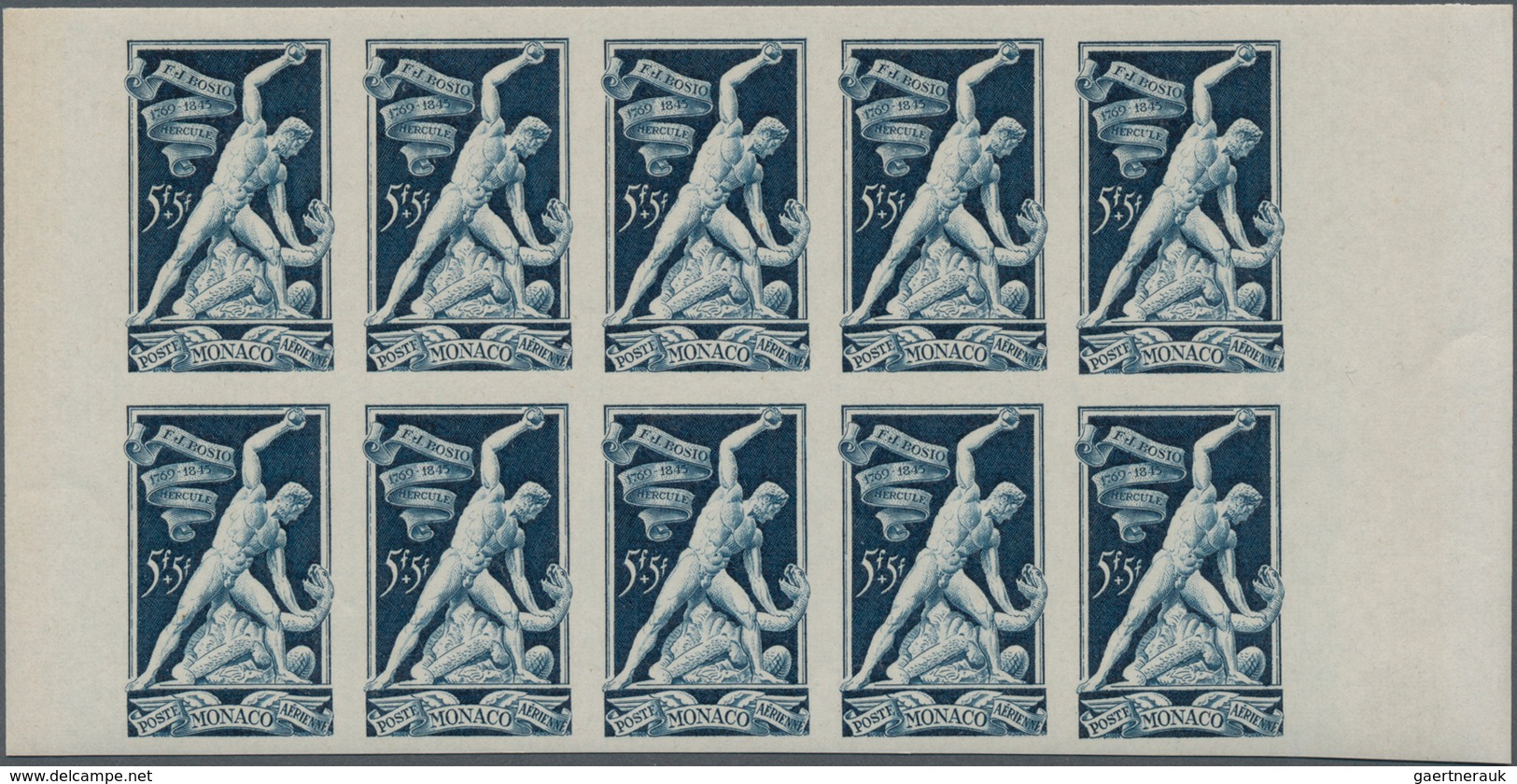 Monaco: 1948, 180th Birthday Of Francois-Joseph Bosio (sculptures) Complete Airmail Set Of Four In I - Unused Stamps
