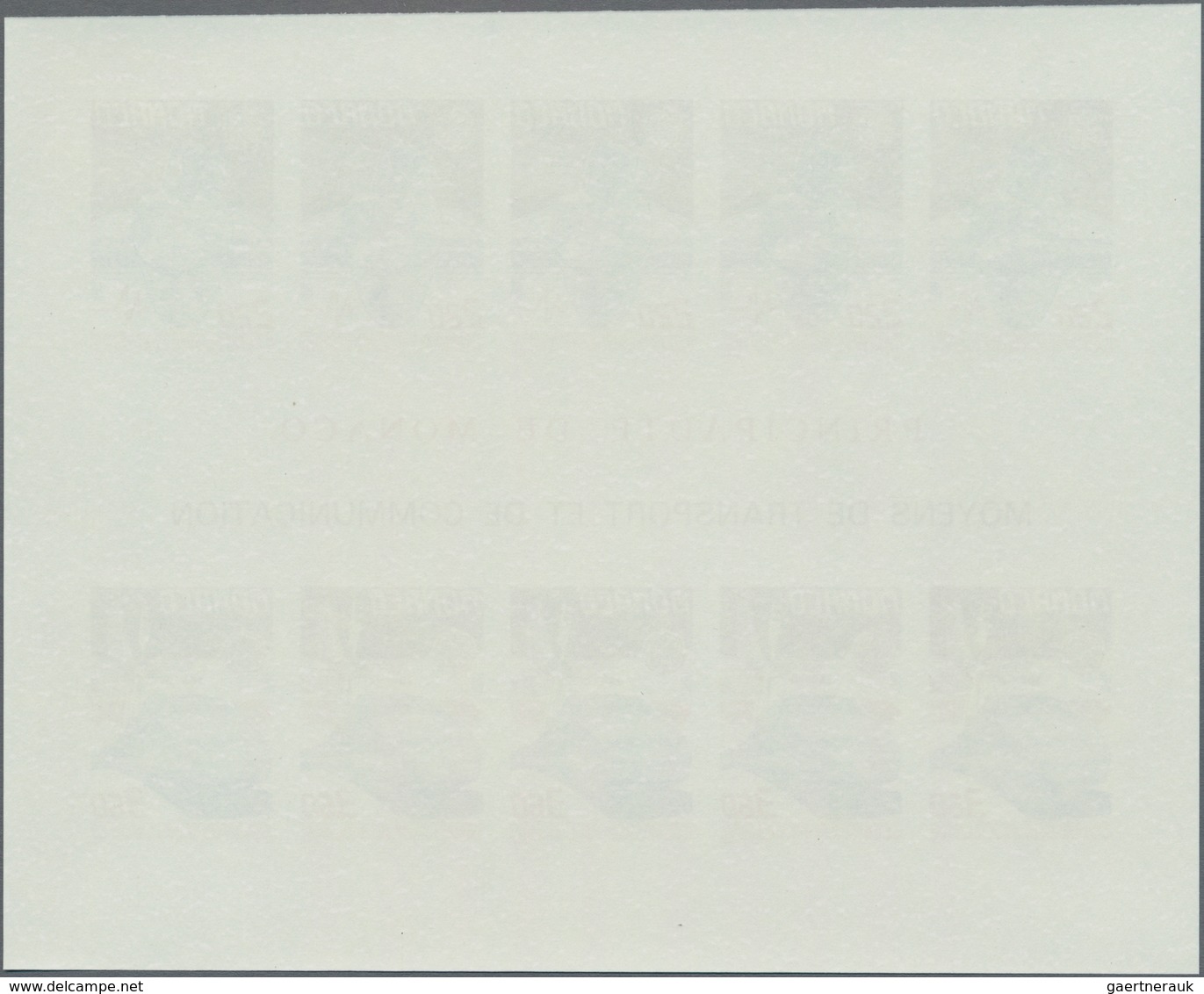 Monaco: 1988, Europa-CEPT 'Transportation (train TGV And Satellite)' IMPERFORATE Miniature Sheet, Mi - Unused Stamps