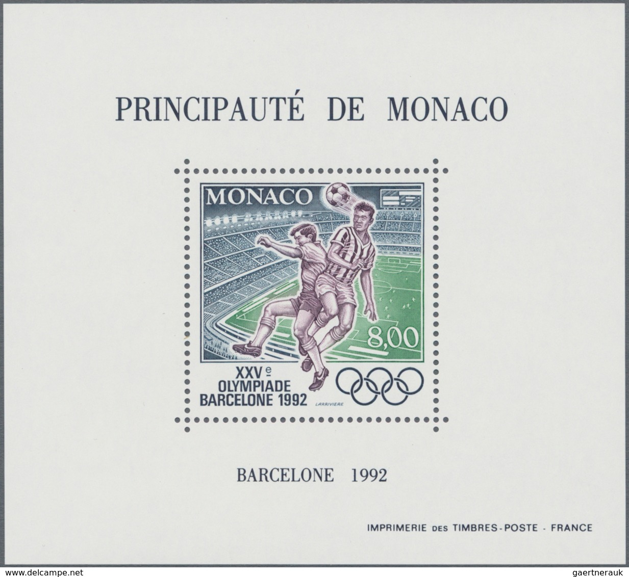 Monaco: 1992, Summer And Winter Olympics Barcelona And Albertville Perforated And IMPERFORATE Specia - Unused Stamps