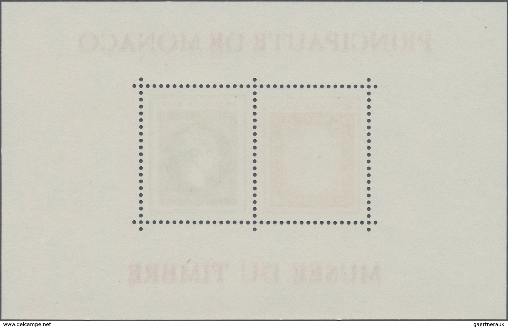 Monaco: 1992, Museum For Philately In Monaco Miniature Sheet With BLACK Omitted (cancels At Left And - Unused Stamps