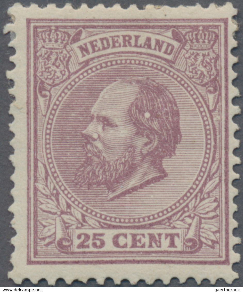Niederlande: 1872, Definitives Willem III., 25c. Violet, Perf. 13½:13¼, With Flaw "white Dot In Hair - Covers & Documents