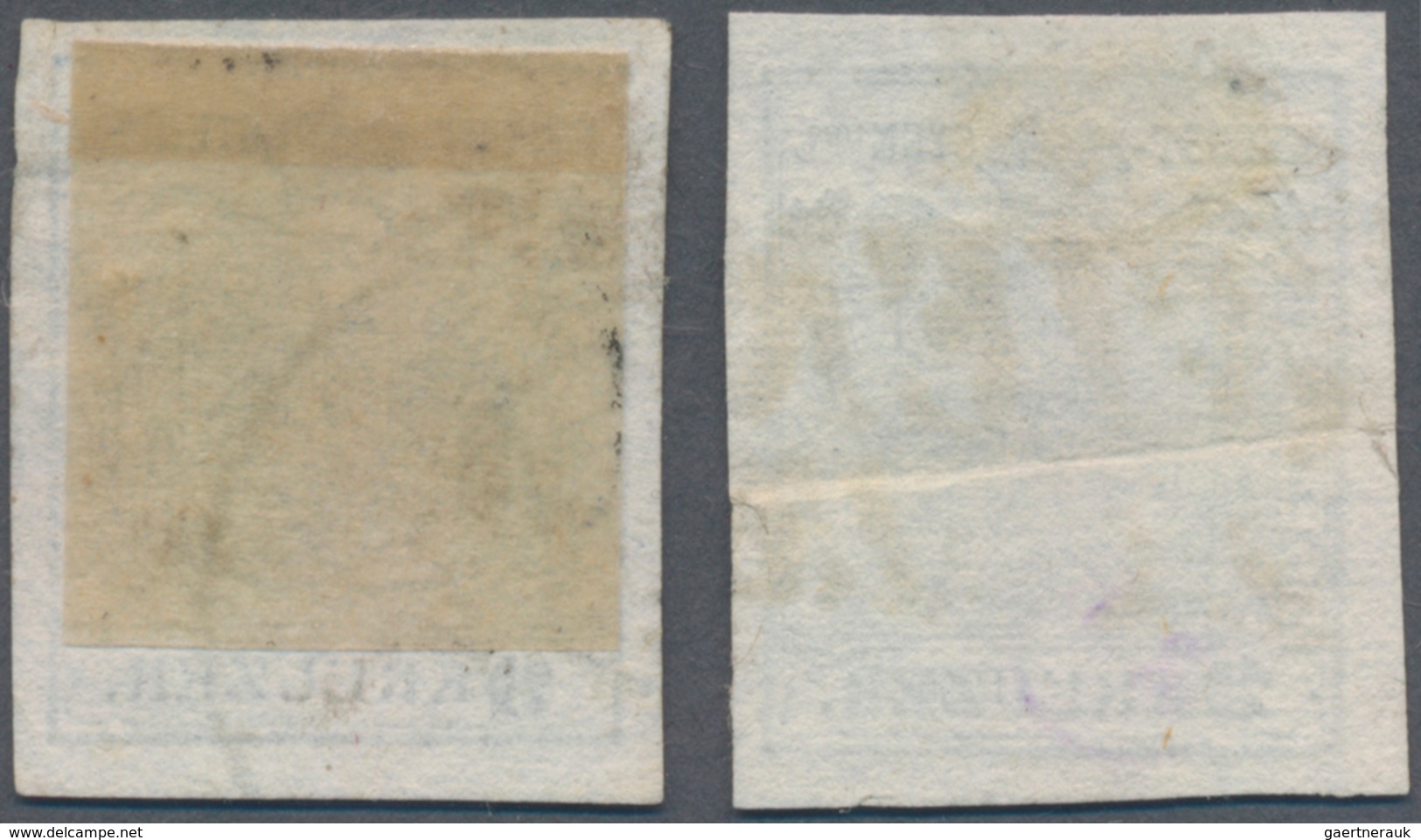 Österreich: 1850, 9 Kr. Handpapier Type I, Zwei Werte Mit Hoher Bzw. Tiefer "9", Je Gestempelt Und F - Used Stamps