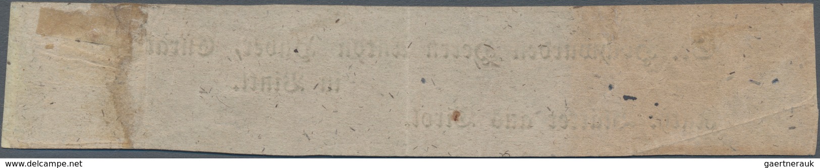 Österreich: 1851, BLAUER Merkur (0.6 Kr.) Type I Mit Rechts Anhängendem Teil Einer Zweiten Marke Daf - Gebraucht