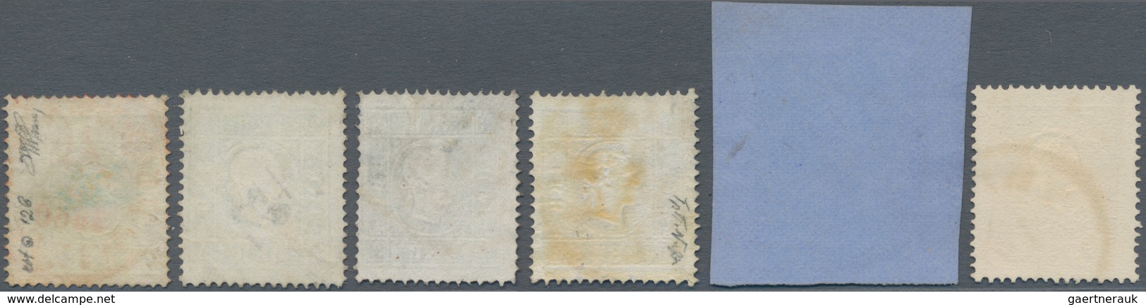 Österreich: 1858/1859, Sechs Werte In Type II Dabei 2 Kr. Gelb (Bfstk. Mit Rotstpl.) Und Orange Sowi - Gebraucht