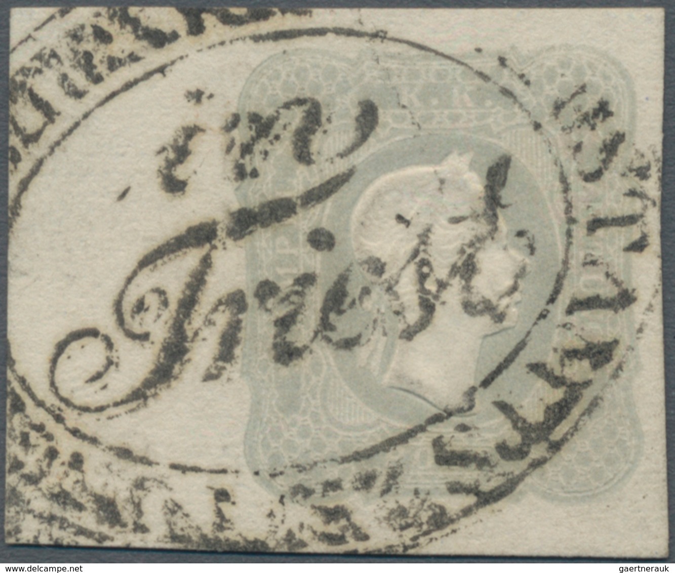 Österreich: 1861, Zeitungsmarke Franz Joseph (1.05 Kr.) Hellgrau Vom Linken Bogenrand (10 Mm) Ansons - Gebraucht