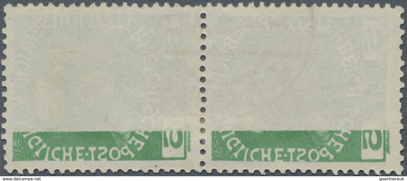 Österreich: 1908, Franz Joseph 5 H. Grün Im Senkrechten Paar Mit Stempel Von Karlsbad Und Deutlichen - Used Stamps