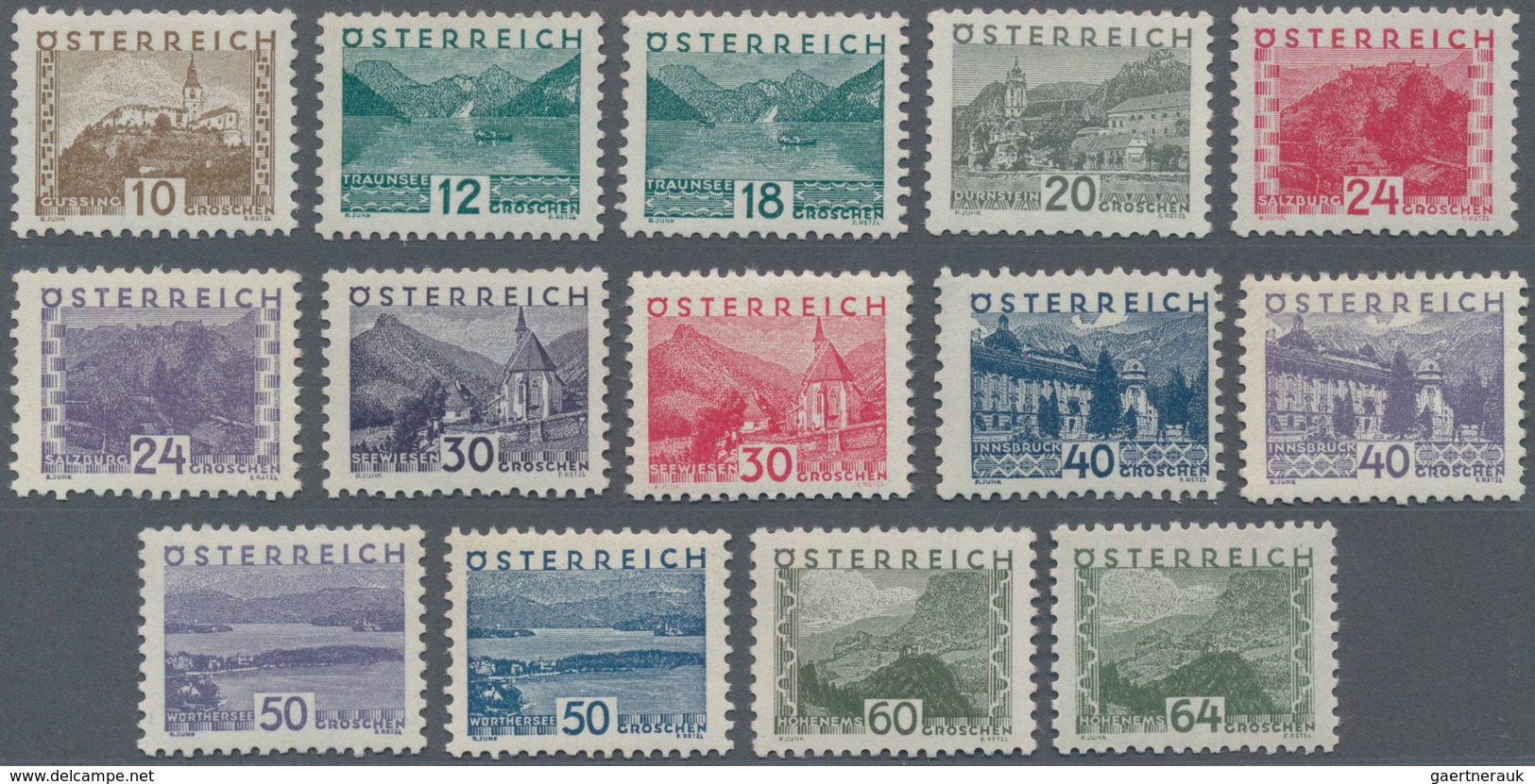 Österreich: 1932, Freimarken Landschaften Im Kleinen Format, Kompletter Tadellos Postfrischer Satz V - Gebraucht