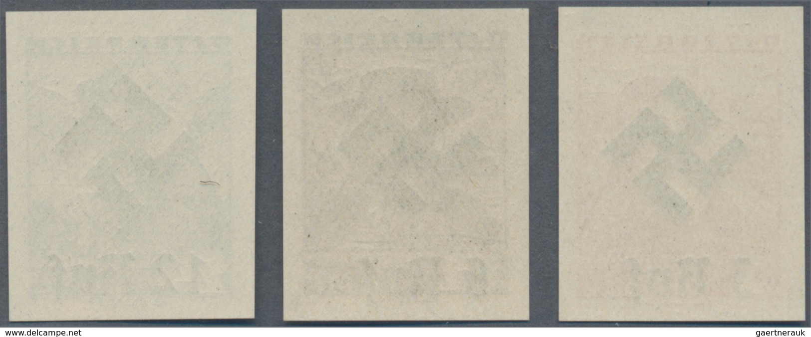 Österreich: 1938, Nicht Verausgabte Freimarken Mit Hakenkreuz-Aufdruck 3,6 U. 12 Rpf Postfrisch Unge - Gebraucht