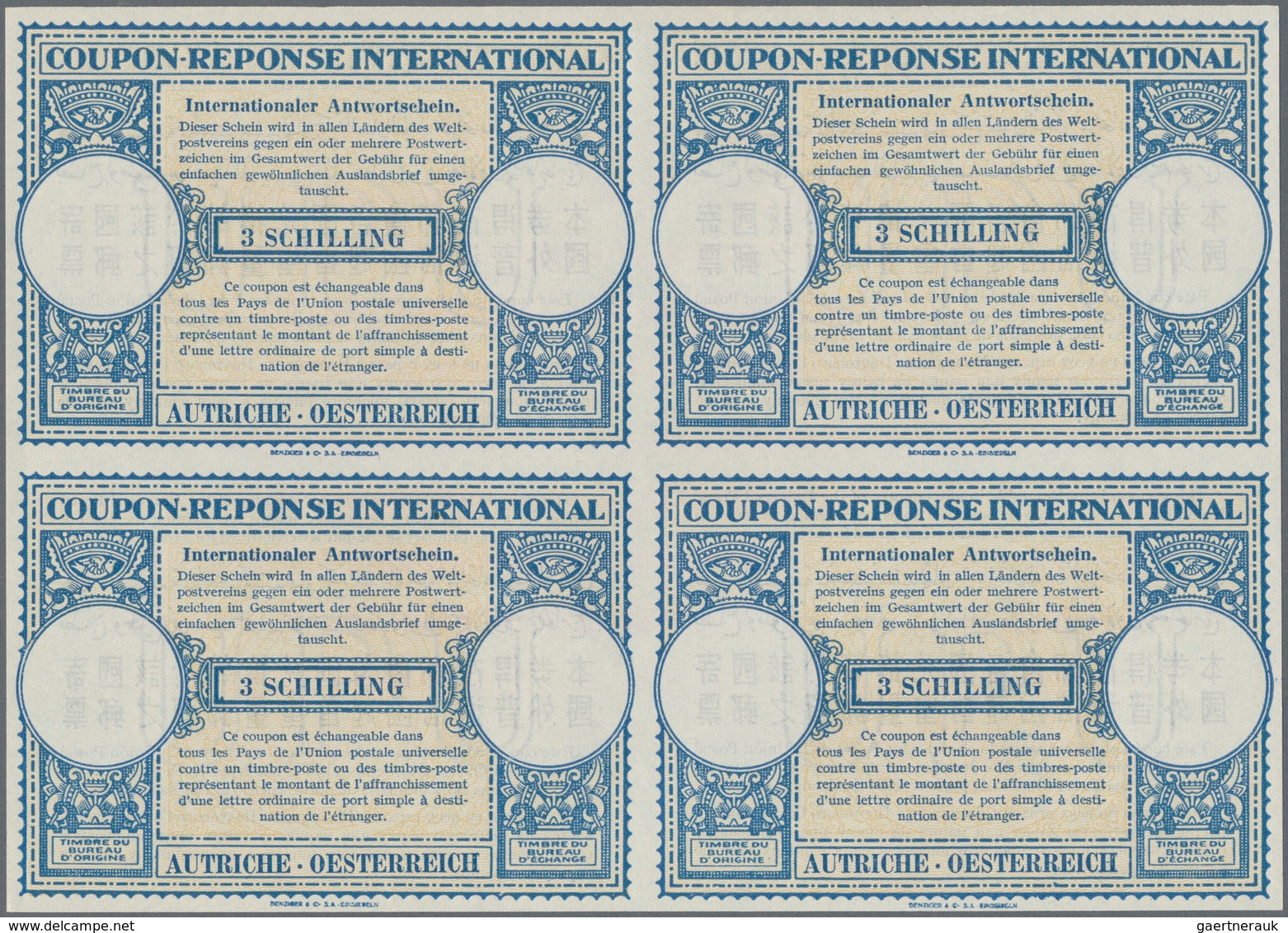 Österreich: 1952, April. Internationaler Antwortschein 3 Schilling (Typ London) In Einem Ungebraucht - Used Stamps