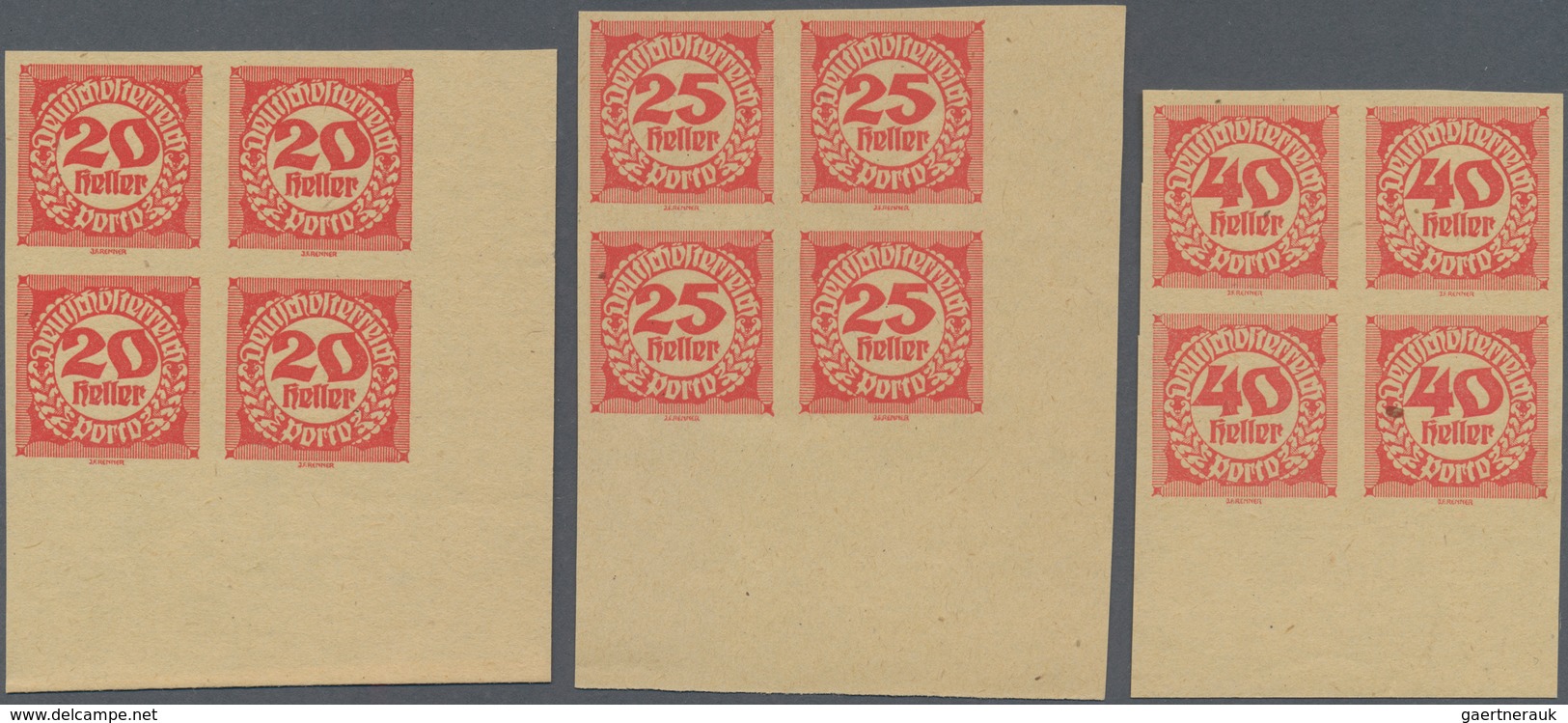 Österreich - Gerichtszustellungsmarken: 1920, Ziffern, 5 H. Bis 80 H. (ohne 30 H.), Acht Werte Als U - Sonstige & Ohne Zuordnung