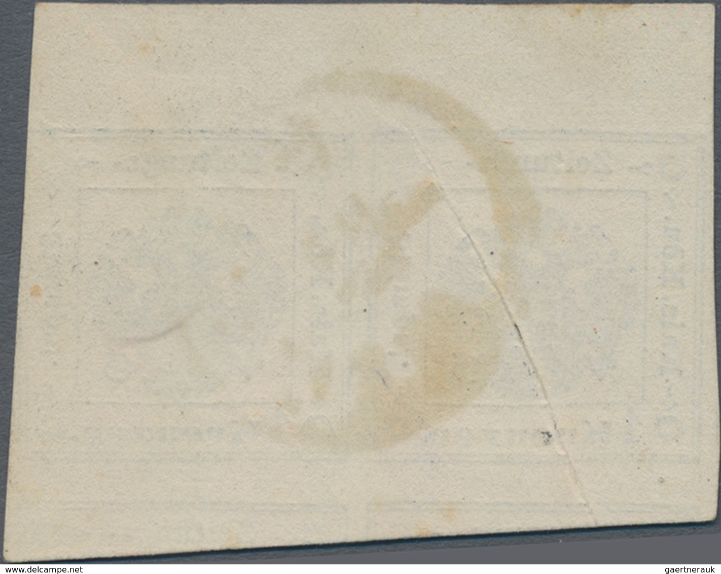 Österreich - Zeitungsstempelmarken: 1858, Doppeladler 1 Kr. Blau Mit Teilen Von Vier Anhängenden Mar - Zeitungsmarken