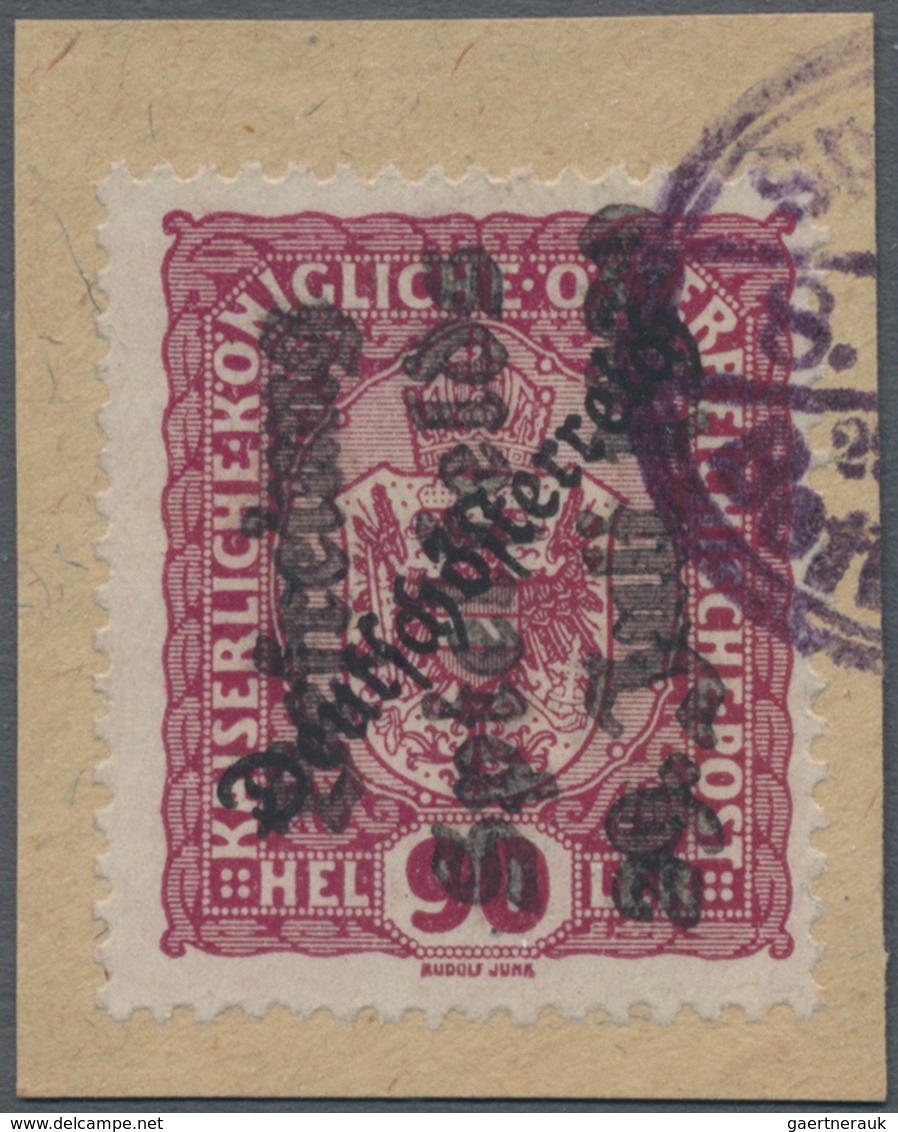 Österreich - Lokalausgaben 1918/38 - Spielfeld: 1920, 90 H Freimarke "Deutschösterreich" Mit Dreizei - Other & Unclassified