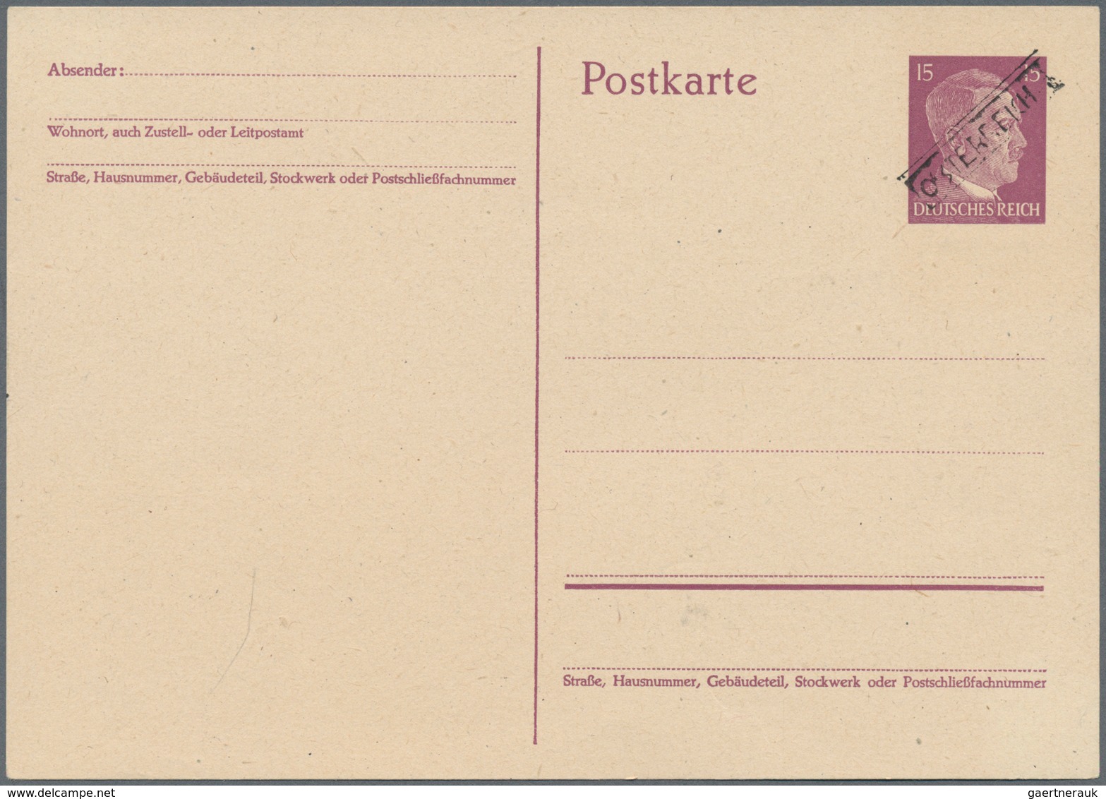 Österreich - Lokalausgaben 1945 - Senftenberg: 1945, SENFTENBERG: sechs Hitler-Postkarten dabei 2 x