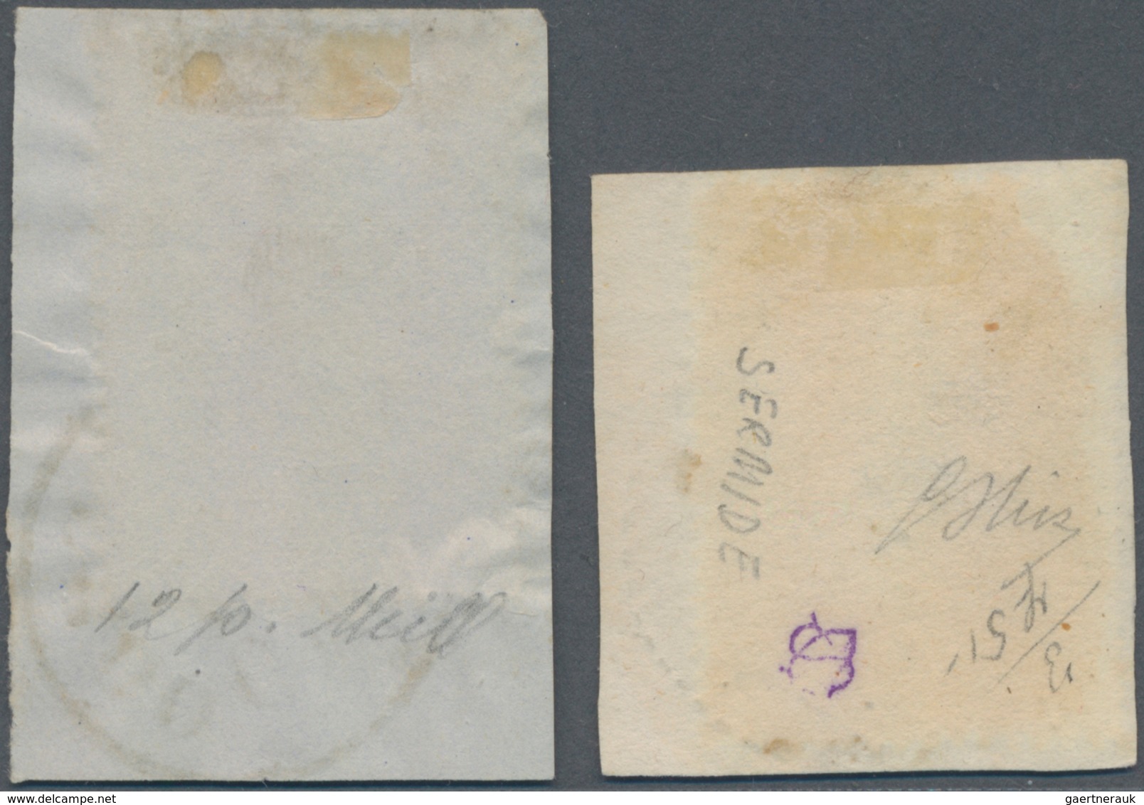 Österreich - Lombardei Und Venetien - Stempelmarken: 1854, 15 C Grün/schwarz, Kupferdruck, Zwei Exem - Lombardy-Venetia