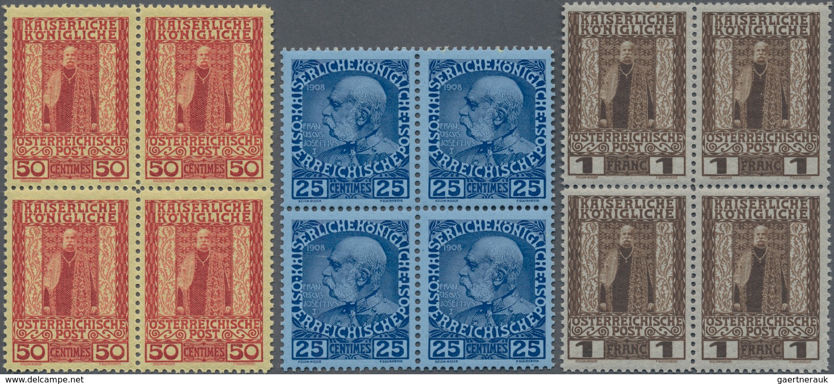 Österreichische Post Auf Kreta: 1908, Freimarken 60jähr. Regierungsjubiläum Von Kaiser Franz Joseph, - Levante-Marken