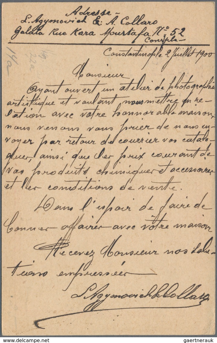 Österreichische Post In Der Levante: 1893/1900, Vier Bedarfsgerecht Verwendete Ganzsachenpostkarten - Levante-Marken