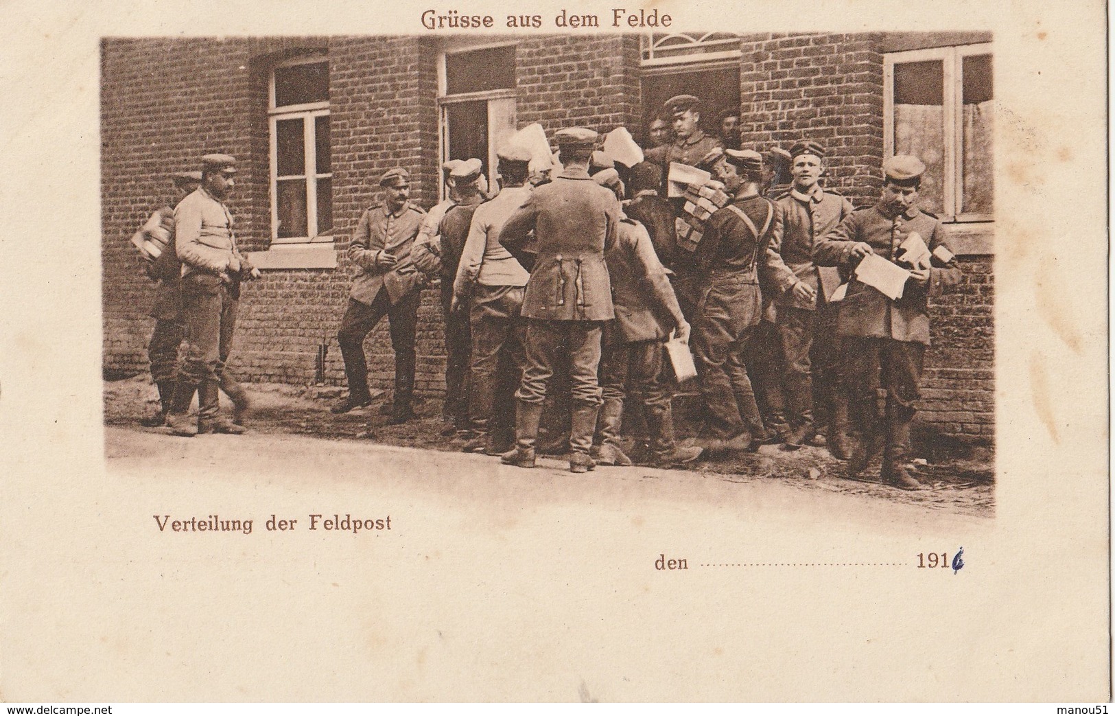 MILITARIA - Armée Allemande - Gruss Aus Dem Felde - Verteilung Der Feldpost - Régiments