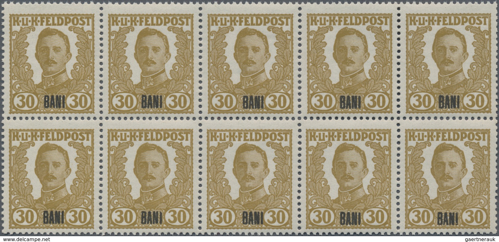 Österreichisch-Ungarische Feldpost - Rumänien: 1918, Nicht Ausgegebene Freimarke Kaiser Karl I. 30 H - Other & Unclassified