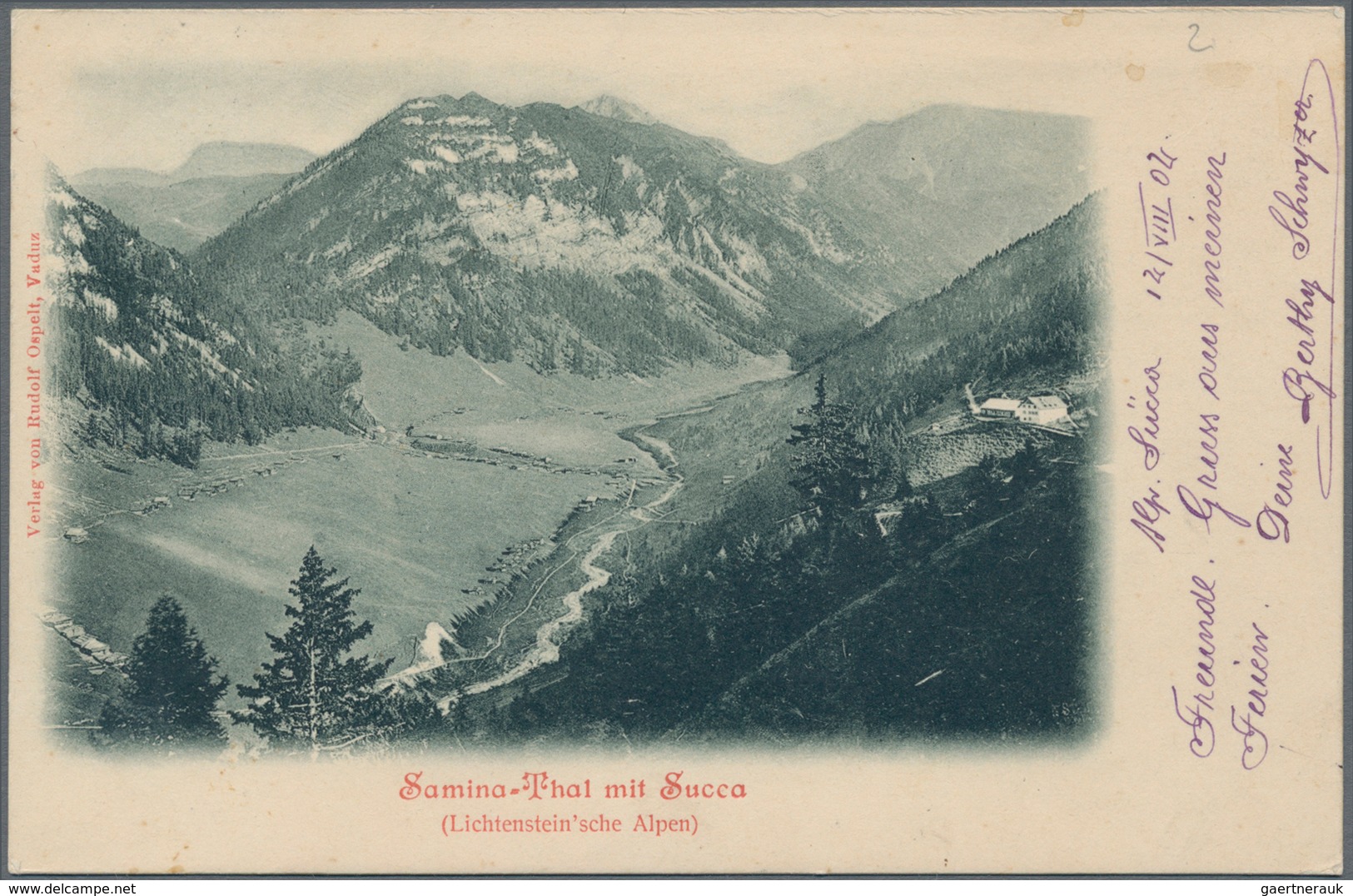 Österreich - Verwendung In Liechtenstein: 1902, Briefsammelstellen-Stempel L1 Succa Als Nebenstempel - Sonstige & Ohne Zuordnung