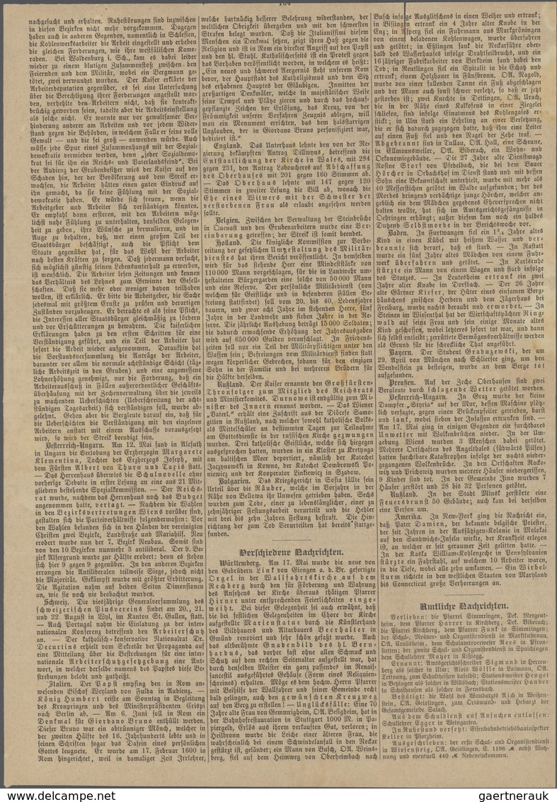 Österreich - Verwendung In Liechtenstein: 1899, Zeitungsstempelmarke 1 Kr. Blau Kl. Krone Gr. Wappen - Other & Unclassified