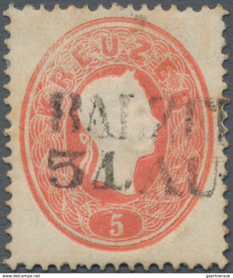 Österreich - Verwendung In Liechtenstein: 1860, 5 Kr. Kaiserkopf Nach Rechts Gez. 14 Mit L2 BALZERS, - Sonstige & Ohne Zuordnung