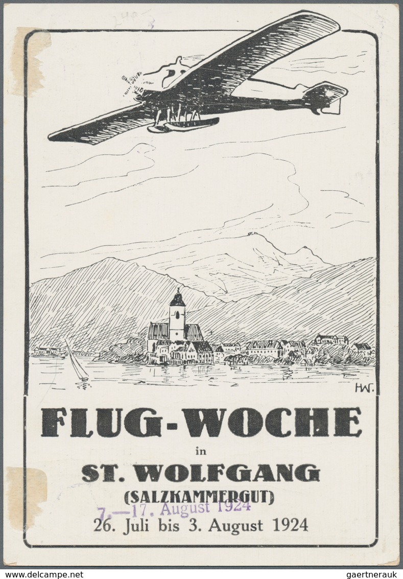 Österreich - Flugpost: 1924 (9.8.), Kornähre 500 Kr. Gelb Einzelfrankatur Auf Postkarte Von St. Wolf - Sonstige & Ohne Zuordnung