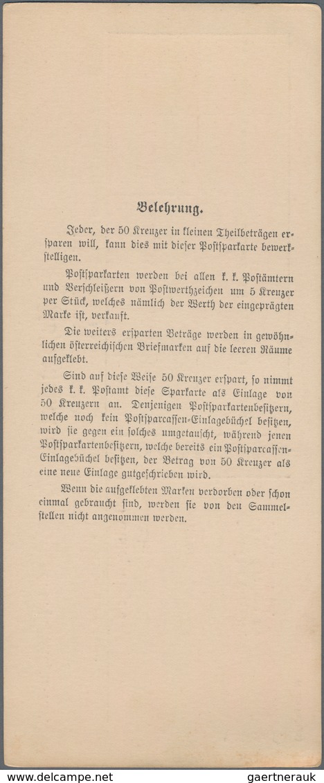 Österreich - Ganzsachen: 1882, Zwei Ungebrauchte Und Ungefaltete Postsparkarten 5 Kr. Rot Auf Hellsä - Sonstige & Ohne Zuordnung